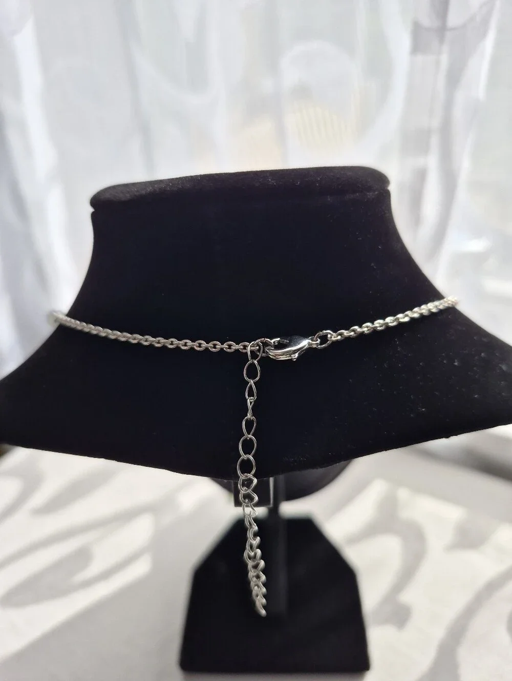 Reimagined Beaded Silver Moon Necklace